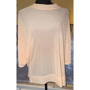 CALIA Oversized Mesh Tee Womens XXL Peach Sherbet NEW Sheer Activewear
